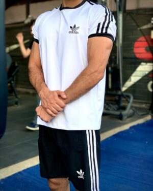 طقم رياضي تيشيرت Adidas Trefoil